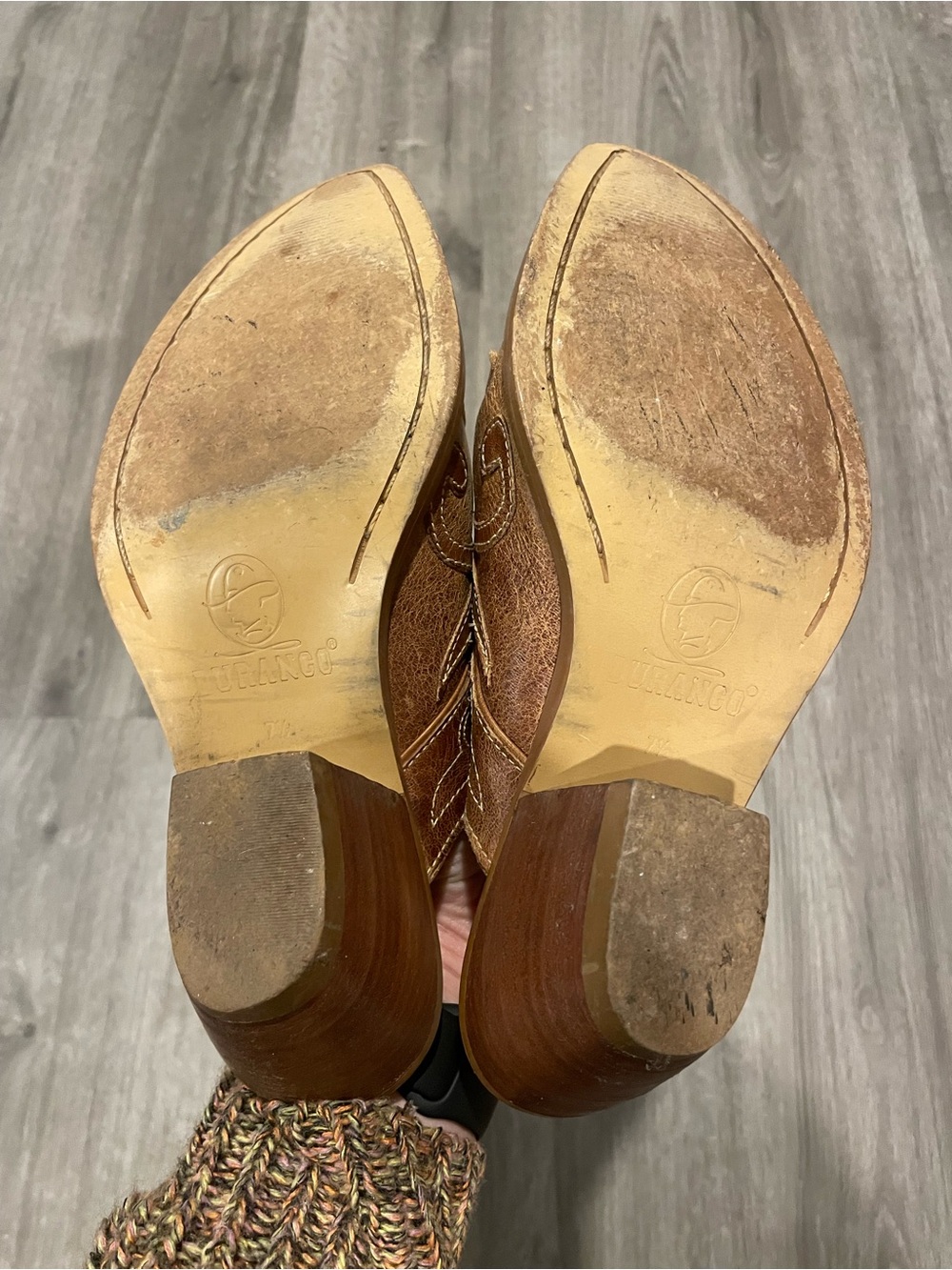 Durango Brown Leather Slip-On Western Mules - Picture 6 of 10